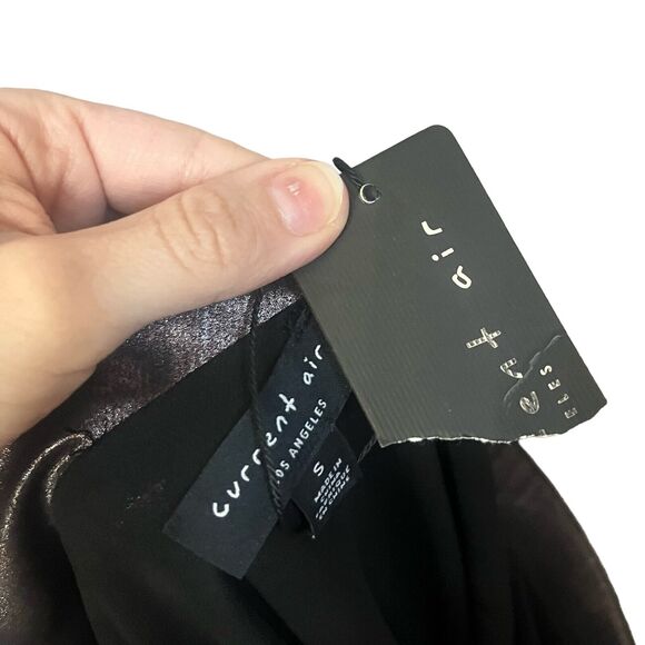 Current Air Metallic Midi Skirt Pull On Minimalist - Picture 7 of 8